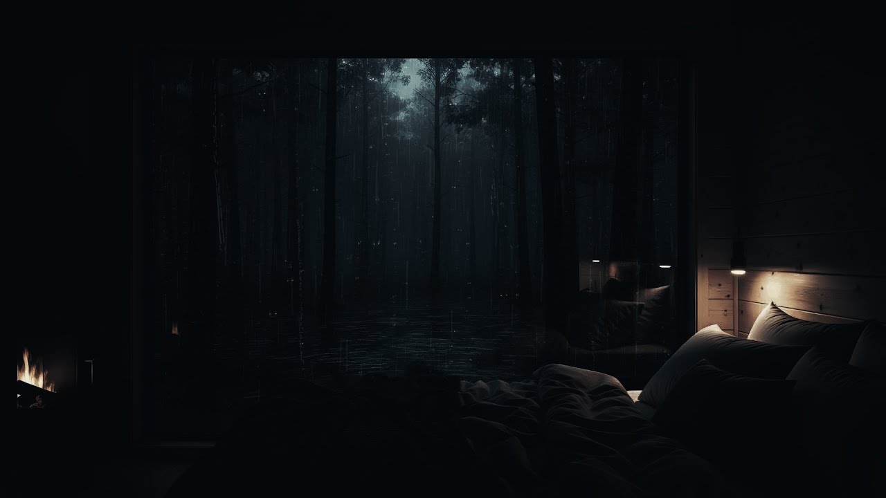 Soft Night Rain on Window | Calm Sleep & Relaxation