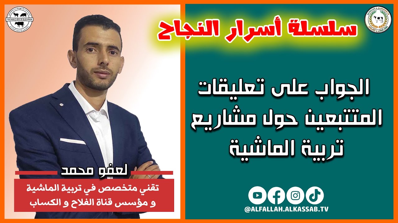 أسرار النجاح 04 || الجواب على التساؤلات المتعلقة بتأسيس مشروع تربية الابقار وتسمين العجول