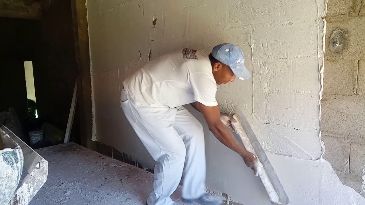 Gesso liso direto no bloco