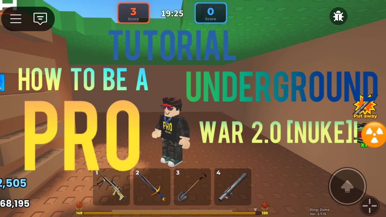How to be a PRO in Underground war 2.0 [NUKE]! ☢️ in Roblox!