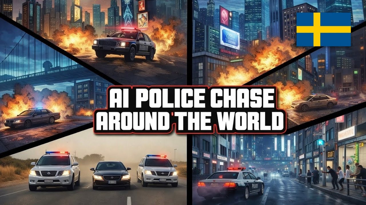 AI Police Chase around the world 🗺️ (Sweden 🇸🇪) [2026]