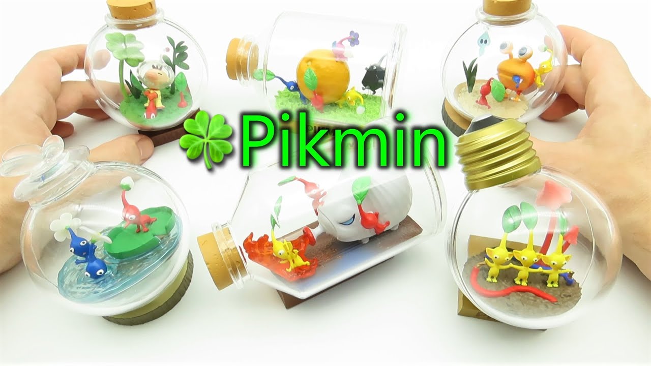 Unboxing and Assembly Full Set Cute Pikmin Terrarium Collection Figures RE-MENT