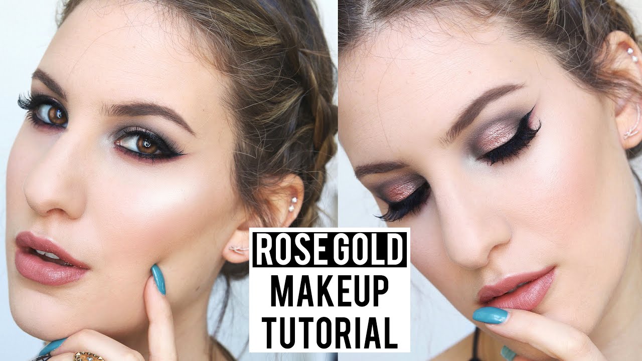 ROSE GOLD Makeup Tutorial FT. Kathleen Lights x Colourpop Where The Night Is | JamiePaigeBeauty