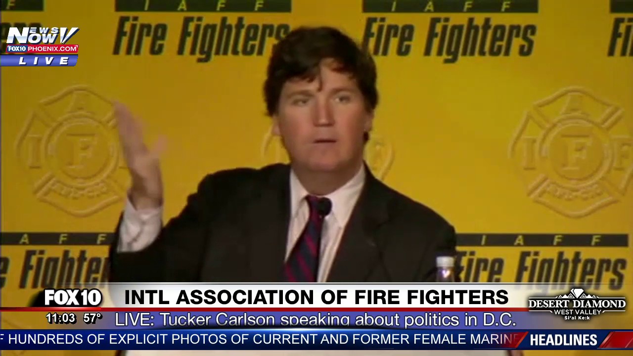 FNN: Tucker Carlson GOES IN on DC Politicians, Says They Hate Trump @ IAFF Fire Fighters Conference