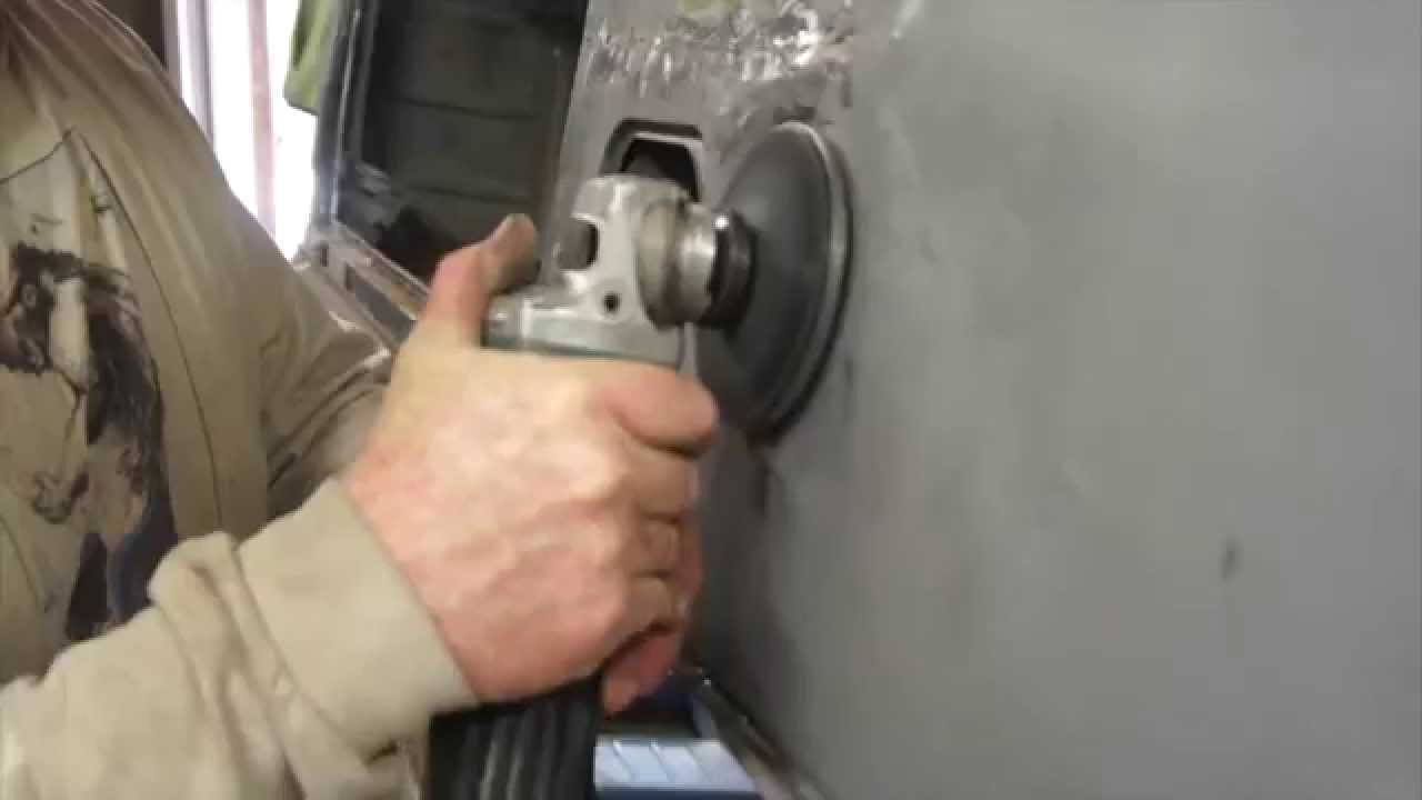 Shrinking Disk on a VW Bus Single Cab upside down