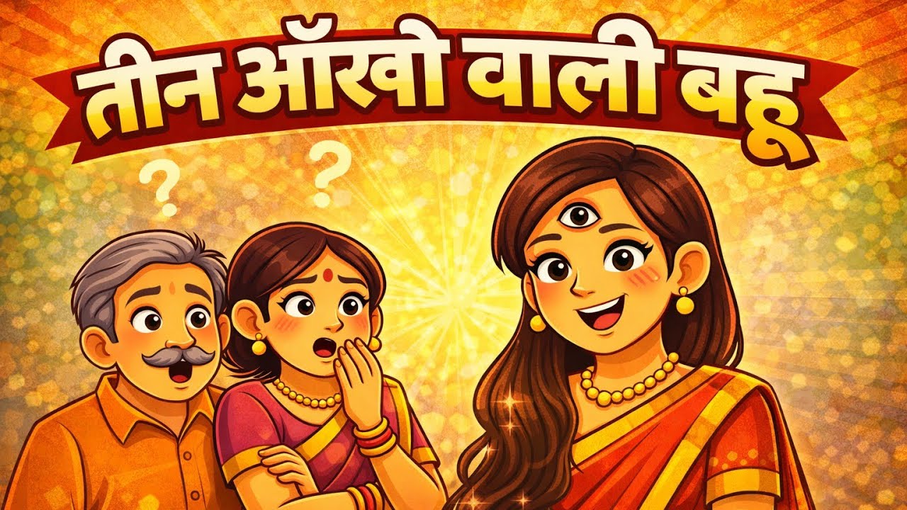 तीन आँखों वाली बहू (Teen Ankho Wali Bahu) #cartoon #ai #shorts #animetoons #animecartoon #aishorts 