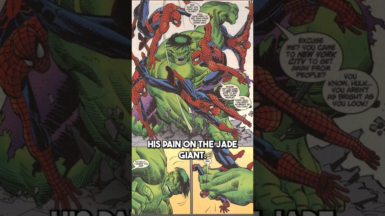 Spider-Man Takes His Anger Out on Hulk! #shorts #marvel #spiderman #comics