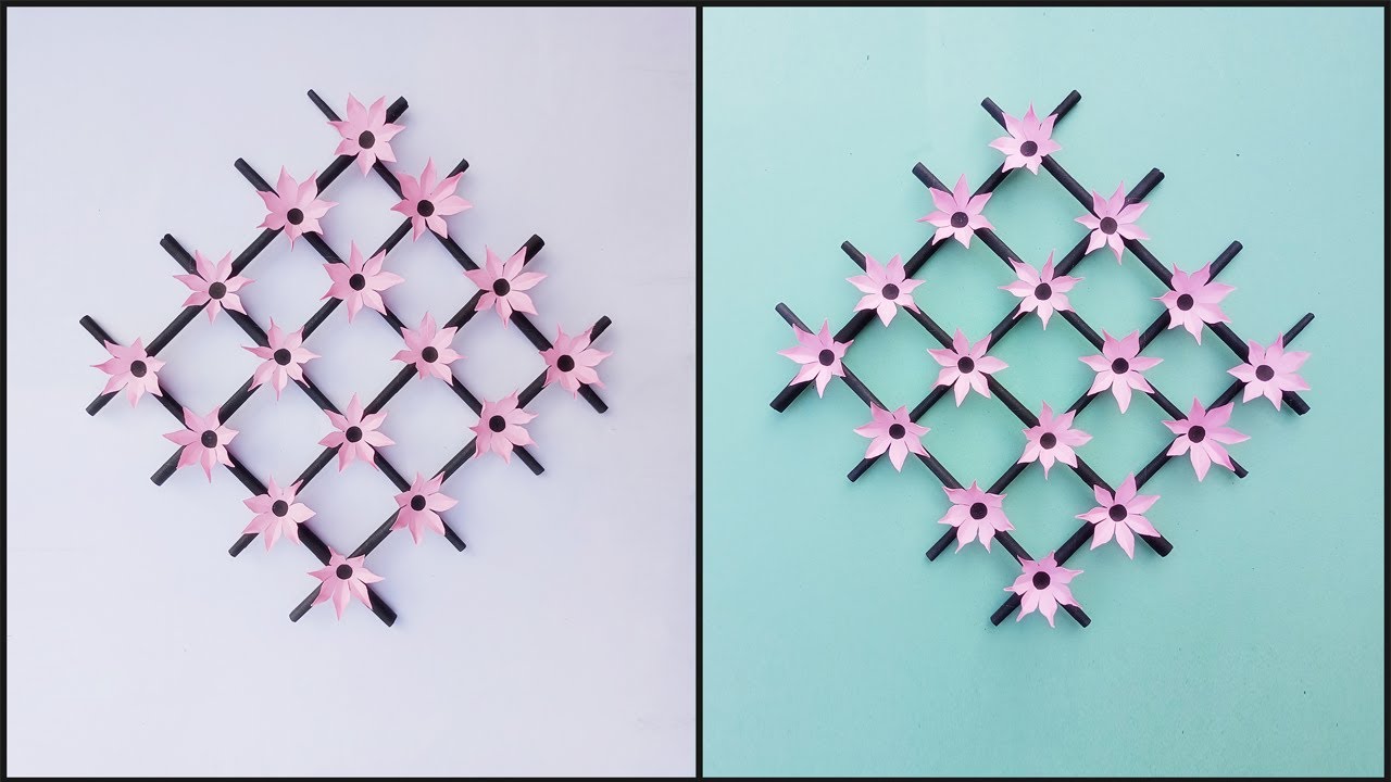 Paper Flower Wall Hanging | Easy Wall Decor Ideas | Wall Hanging Ideas | Paper Craft