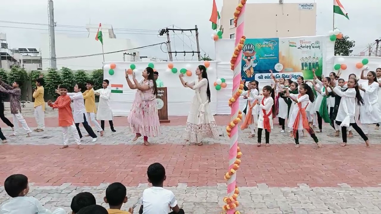 Shree sandipani vidhyasankul Veraval shapar 15 august swatantrata diwas Vande mataram 