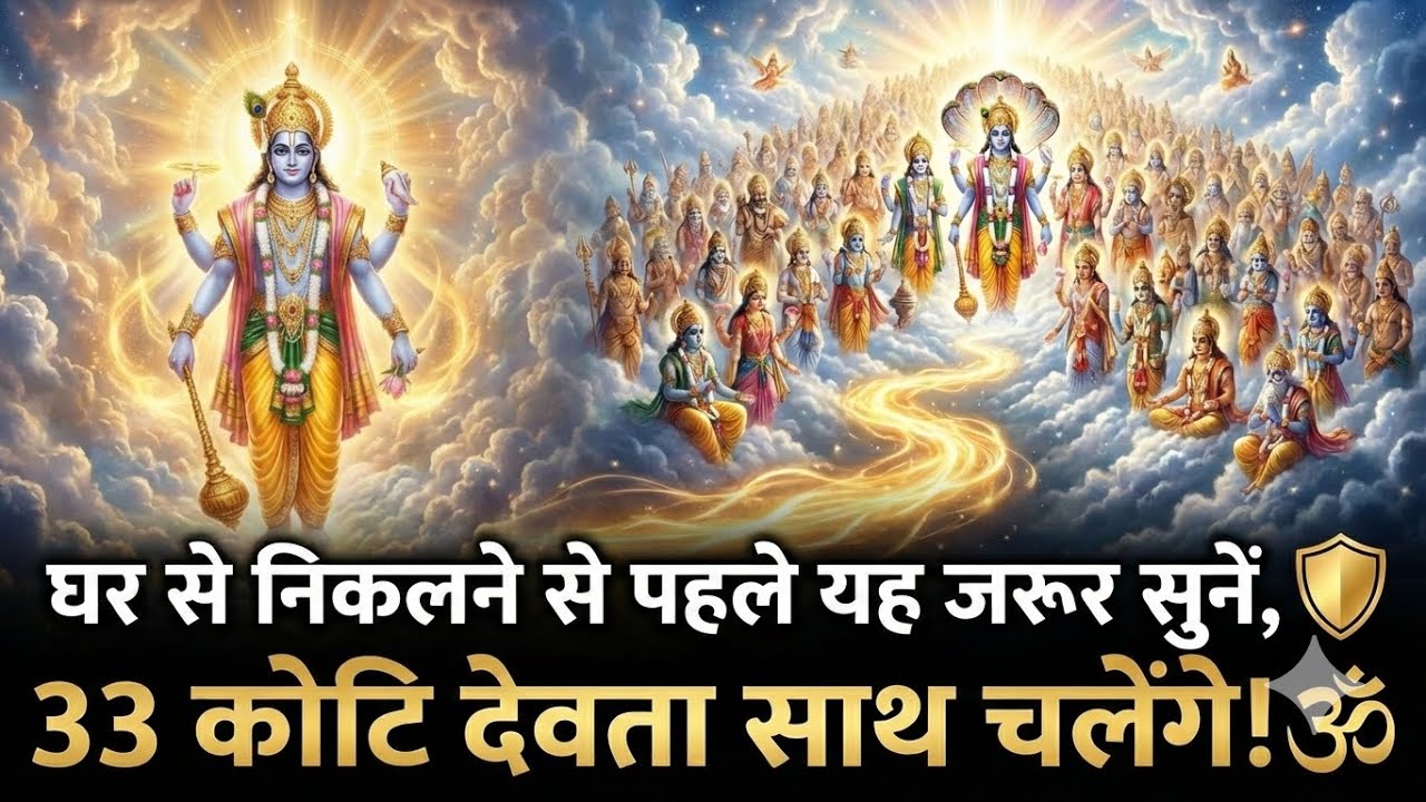 घर से निकलने से पहले यह जरूर सुनें, 33 कोटि देवता साथ चलेंगे! 🕉️ | Most Powerful All Gods Stuti