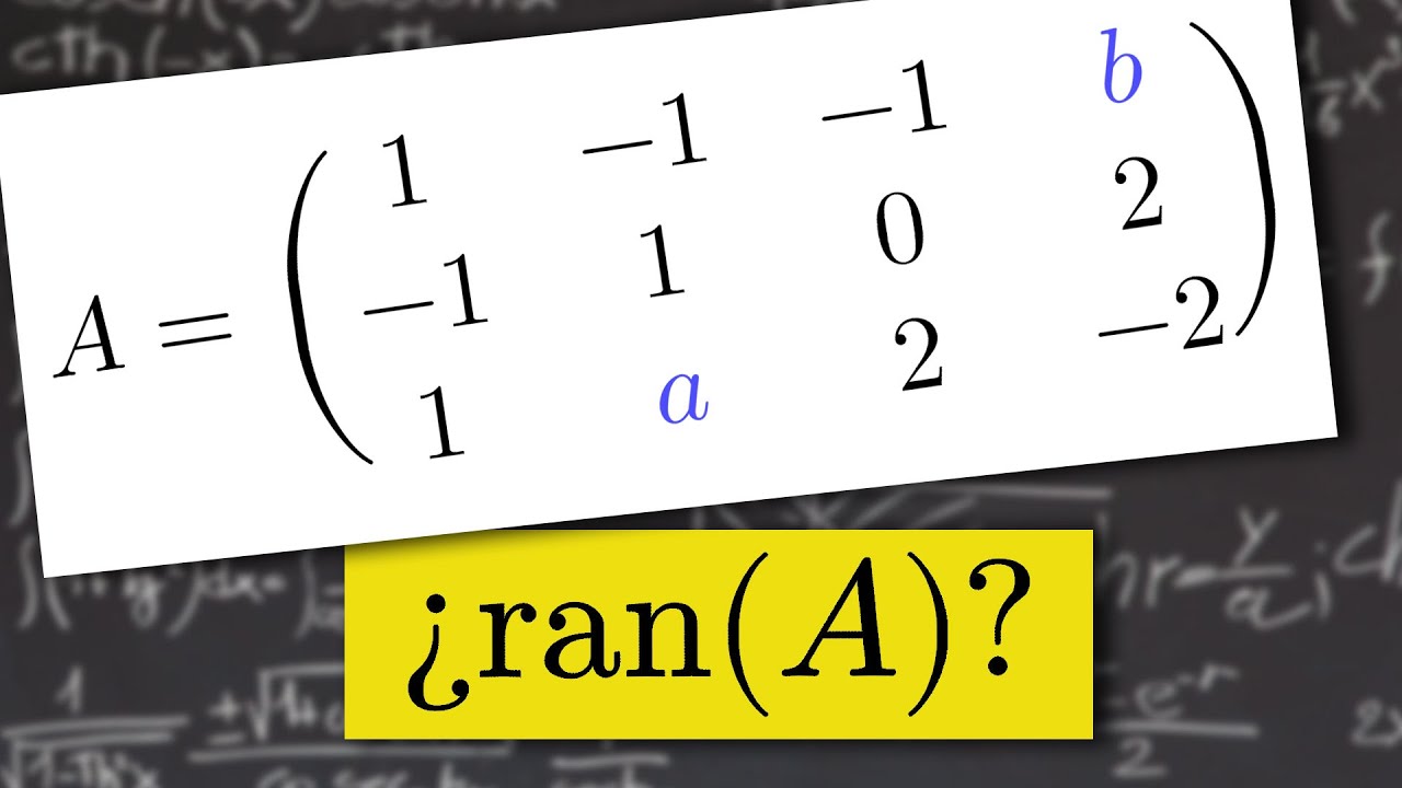 Ⓜ️ Cómo calcular el Rango de una Matriz en función de DOS Parámetros con Determinantes