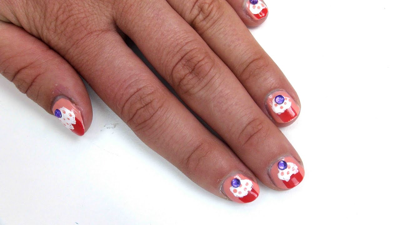 DIY Nageldesign Cupcake Muffin Kuchen Anleitung deutsch