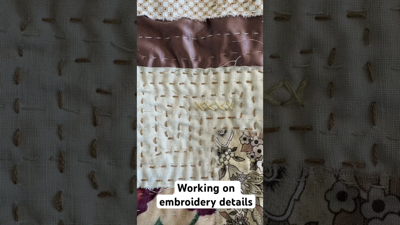 Working on embroidery details