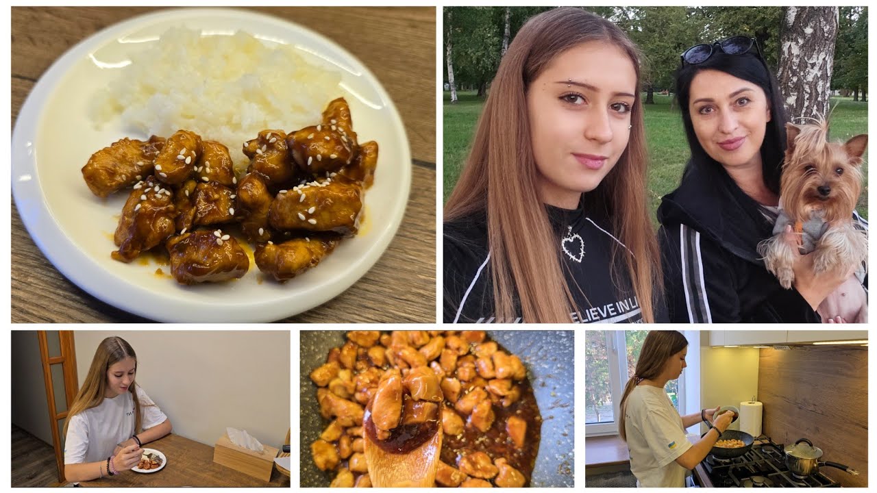 СОФИЯ ГОТОВИТ: КУРИЦА В СЛАДКОМ ЧИЛИ СОУСЕ | МОЙ ДЕНЬ  ПРОГУЛКА УЮТНЫЙ ВЕЧЕР