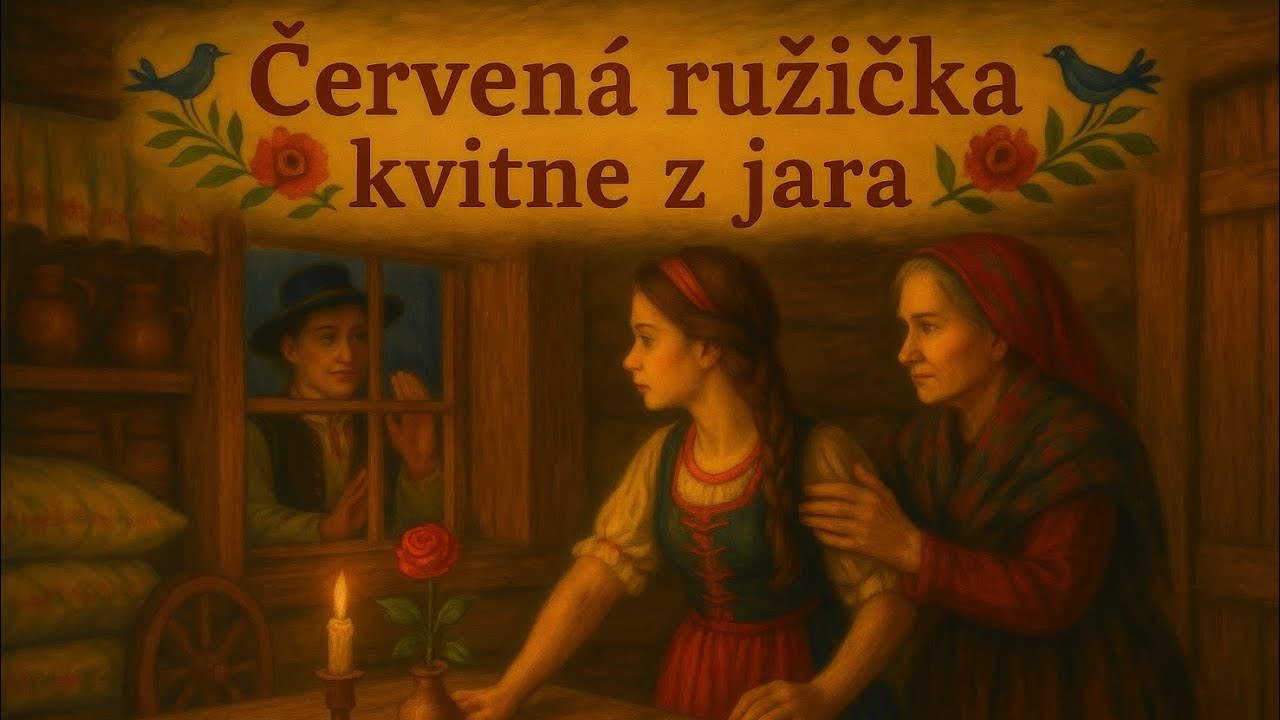 Červená ružička kvitne z jara - AIprodukcia.sk
