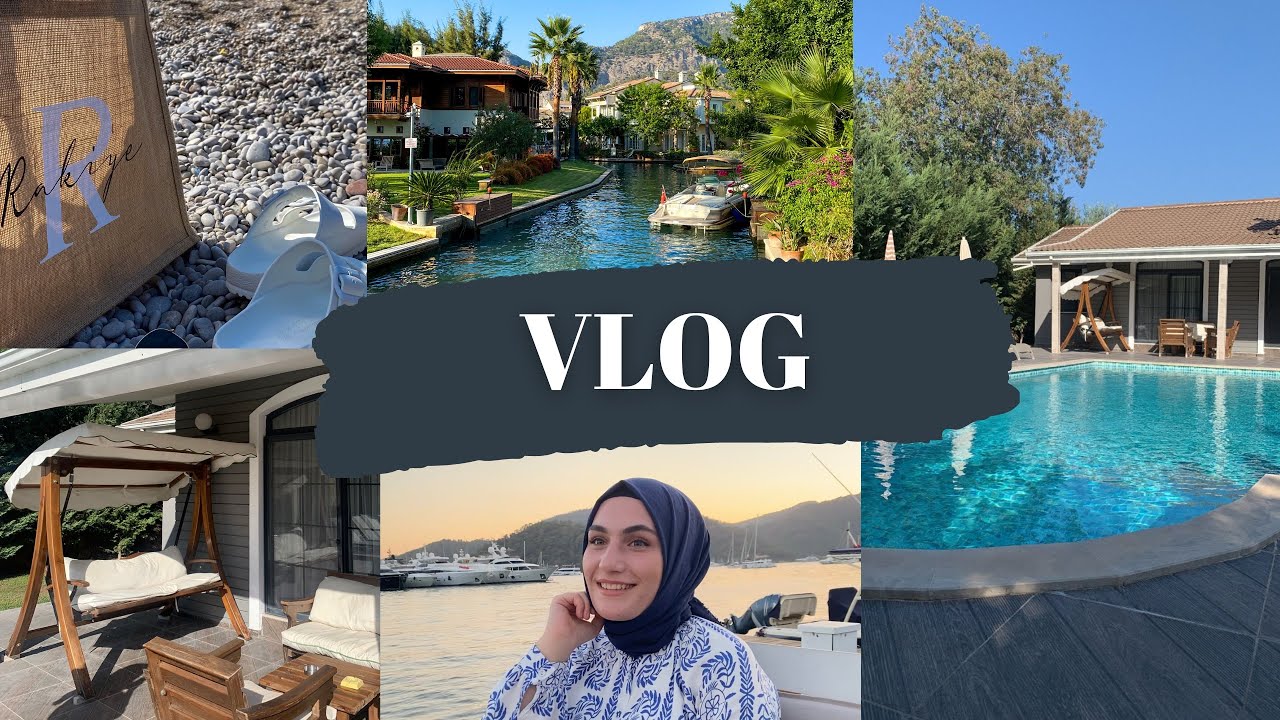 FETHIYE VLOG 😍🏝| Villa turu 🏡 | Kiz kiza tatil | Tekne turu | Göcek | Birlikte gezelim 🫶🏼