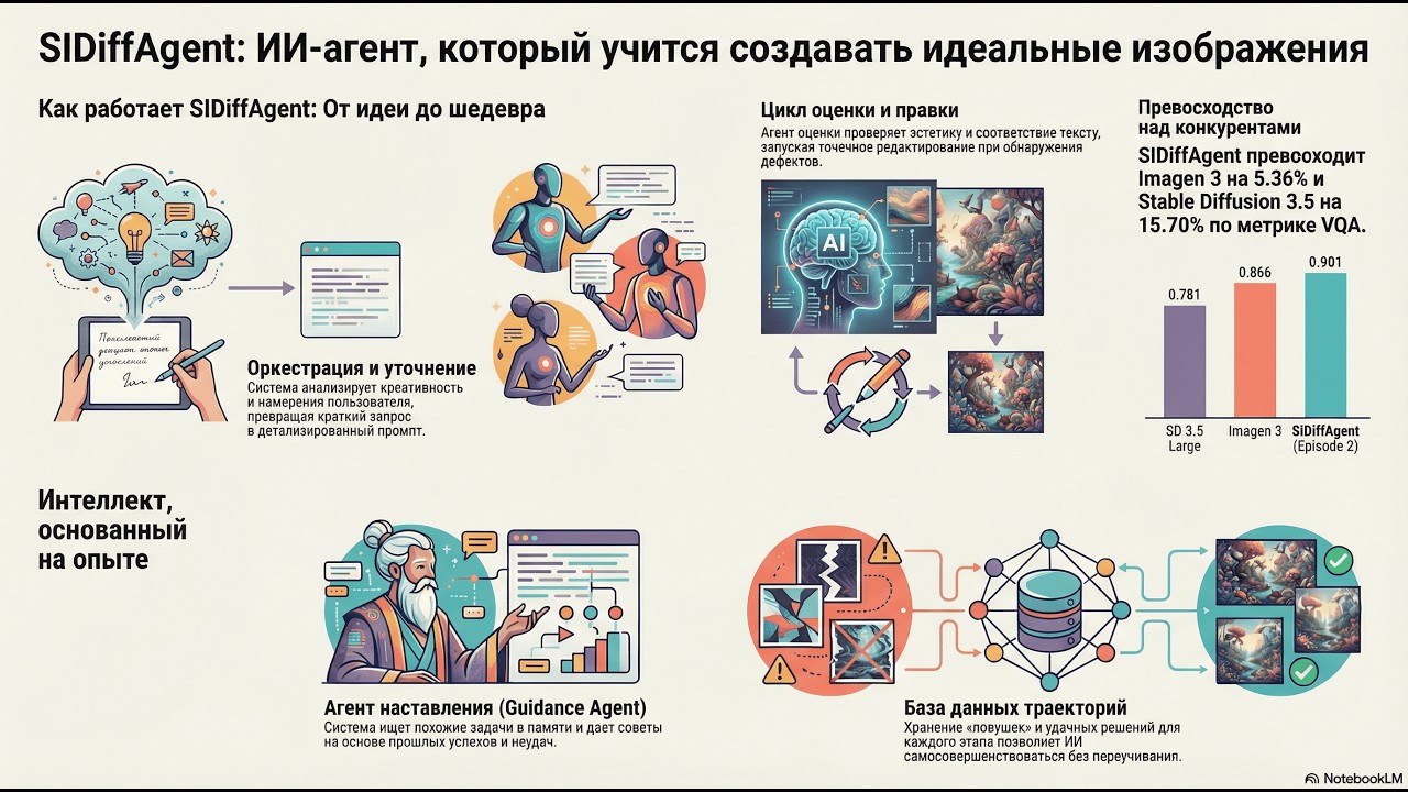 SIDiffAgent: Self-Improving Diffusion Agent