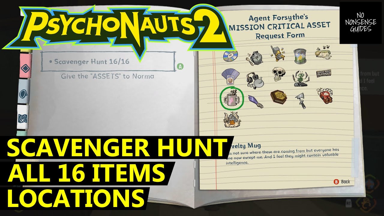 Psychonauts 2 Scavenger Hunt - All 16 Items Locations
