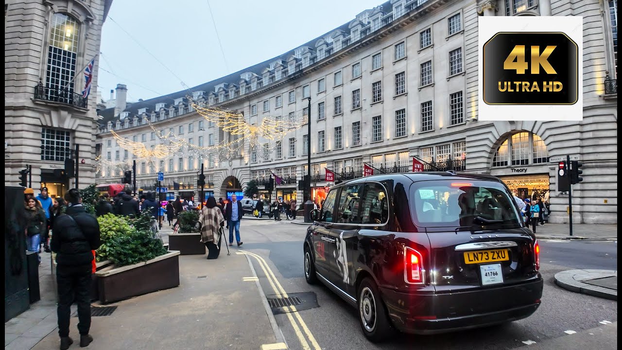 London January 1st 2024 // narrated London walk from Regents Street  [4K on DJI Pocket 3]