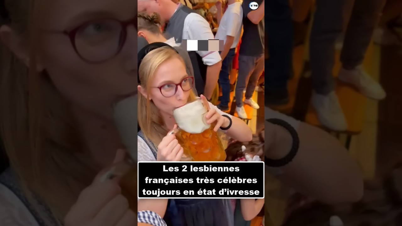 Les 2 l&pound;sbi&pound;nnes fran&ccedil;aises tr&egrave;s c&eacute;l&egrave;bres toujours en &eacute;tat d&rsquo;ivresse