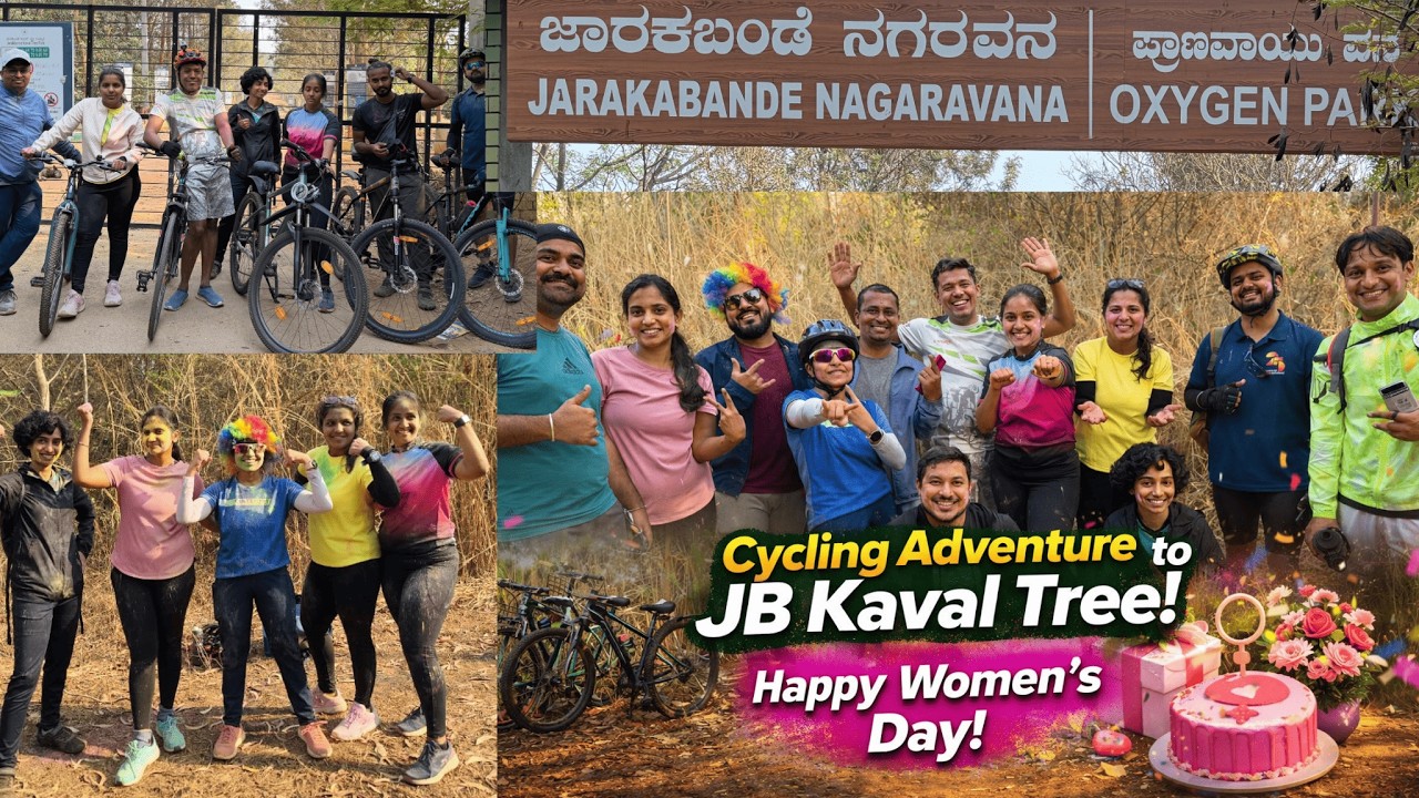 Cycling Ride from Bangalore to JB Kaval Tree 🚴‍♂️ |Holi Celebration & Happy Women’s Day Special Ride