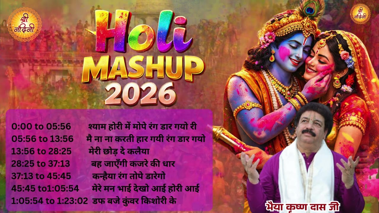 Holi Bhajan 2026 mosup by Krishna Dass Bhutani Ji || radha Krishna holi Bhajan || Sree Nandini