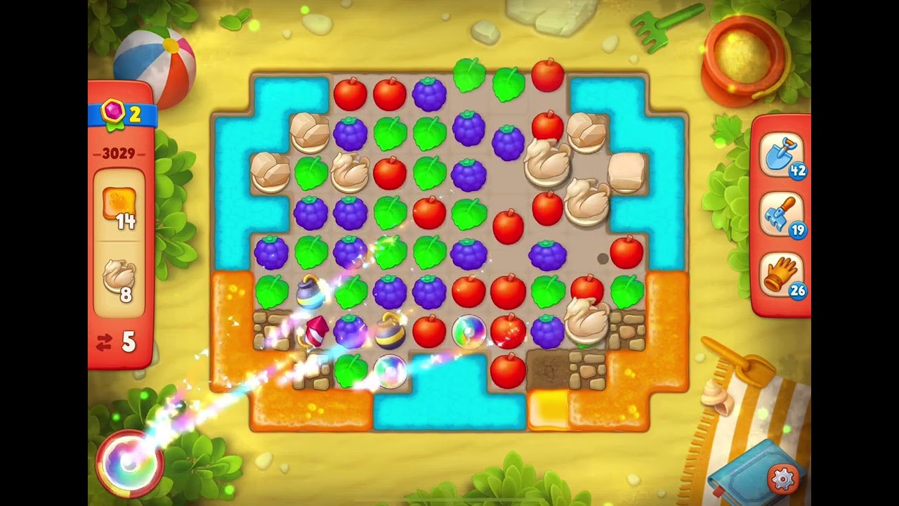 GardenScapes Level 3029 no boosters (13 moves)