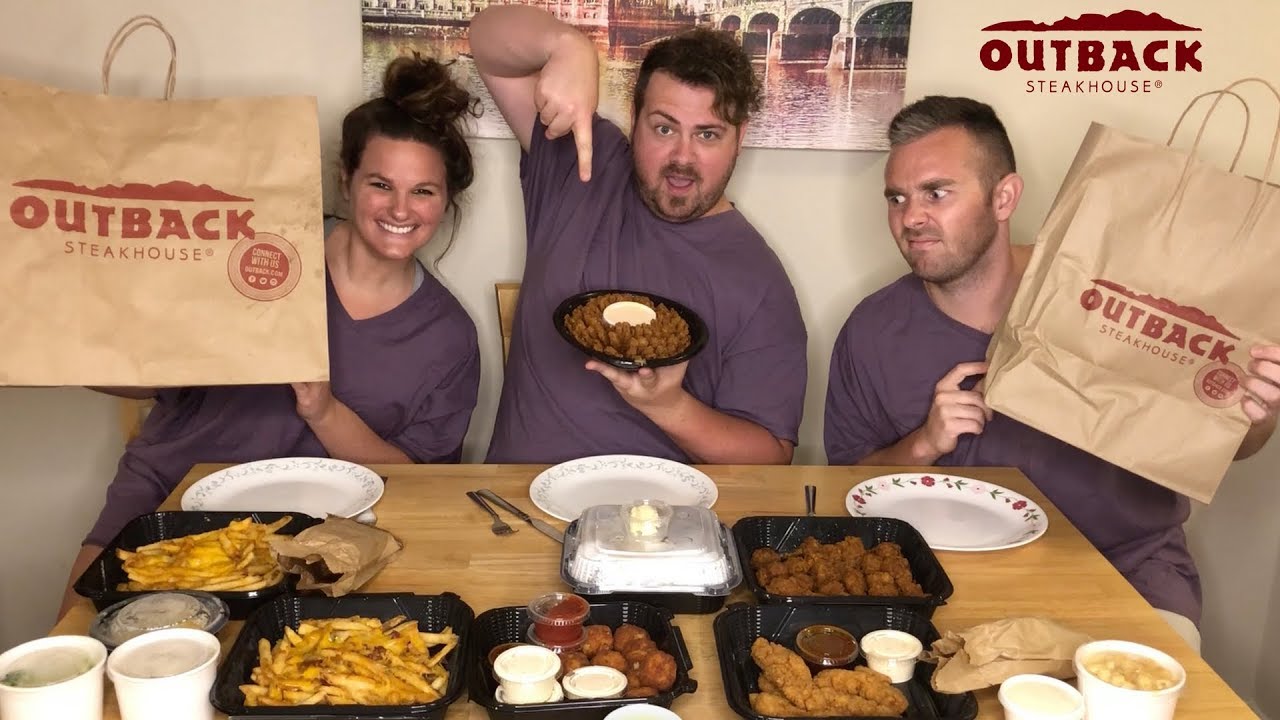 HUGE OUTBACK STEAKHOUSE MUKBANG | Ribs, Bloomin' Onion and More!
