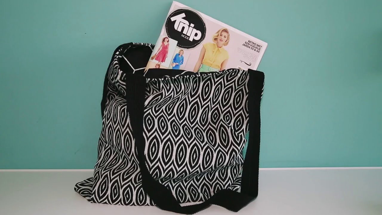 DIY reversible tote bag | Knipster tutorial black & white