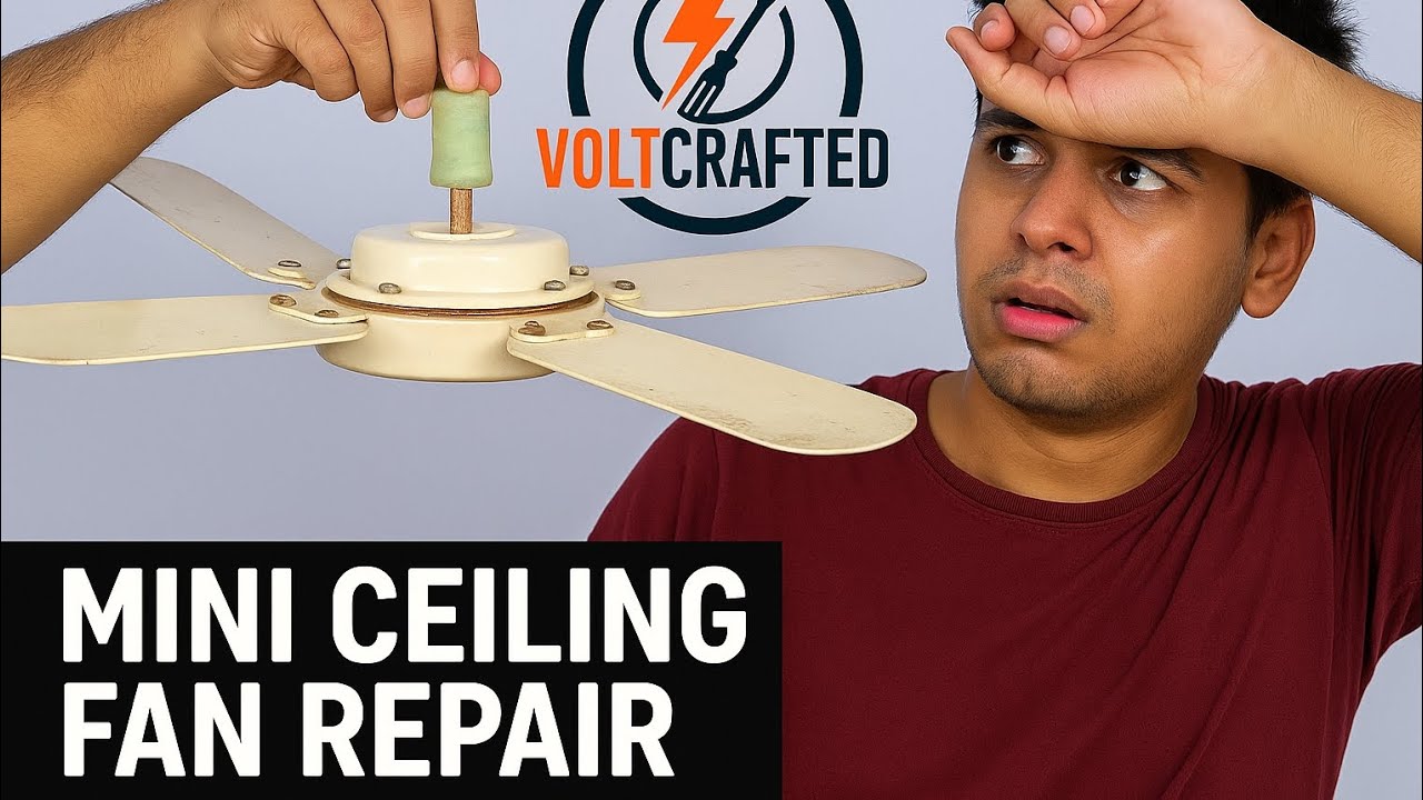 Mini Ceiling Fan Repair 🔧 #TechHacks #SummerFix