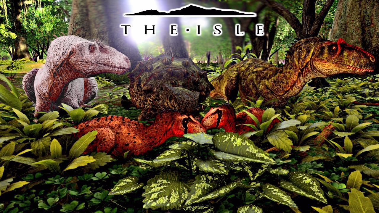 The Isle - TERRIFIED BABY ALLO'S HIDE FROM GIGA, PROGRESSION TO ADULT & 5 MAN SHANT HUNT - Gameplay