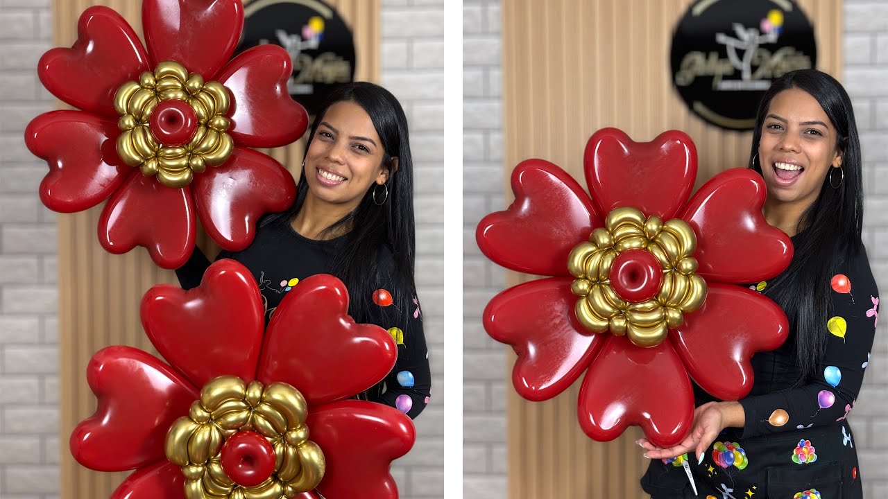 Cómo Hacer Flores con Globos - decoración con globos San Valentín- balloon tutorial