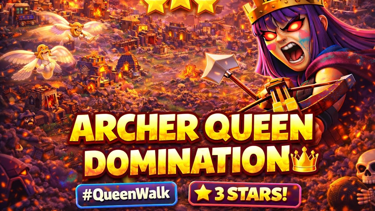 ARCHER QUEEN DOMINATION 👑 #ClashOfClans #ArcherQueen #QueenWalk #COCAttack #ClanWar #Gaming