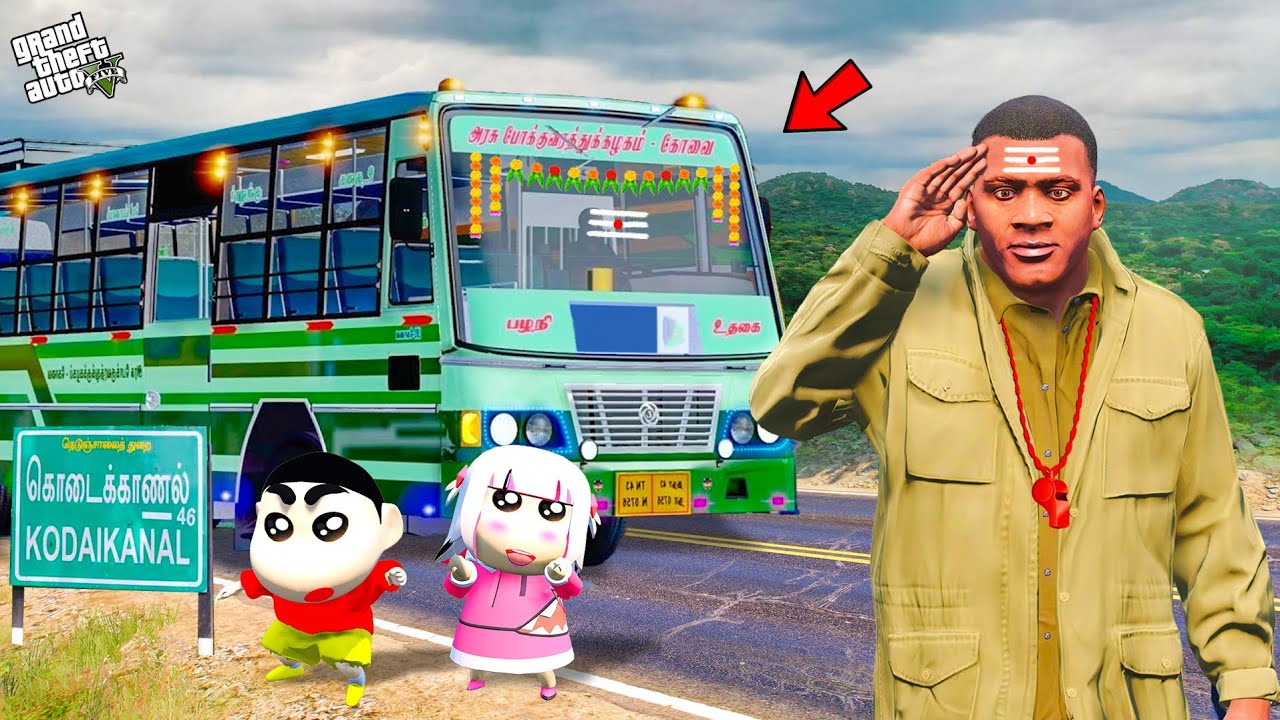 Franklin Become A Shinchan Tamil Nadu Govt Bus Driver in GTA 5