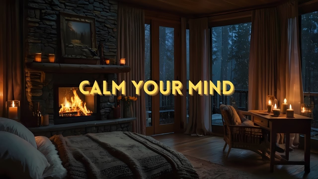 Light Rain & Fireplace 🌧️ to Help You Fall Asleep in Minutes