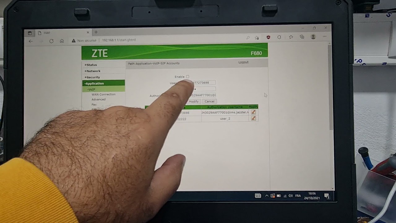 Configuration voip telefone fix ZTE F680 V2 FIBRE تشغيل الهاتف التابت MAROC TELECOM