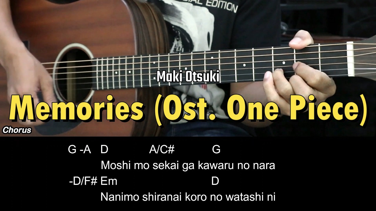 Memories (Ost. One Piece) - Maki Otsuki | EASY Guitar Tutorial with Chords / Lyrics