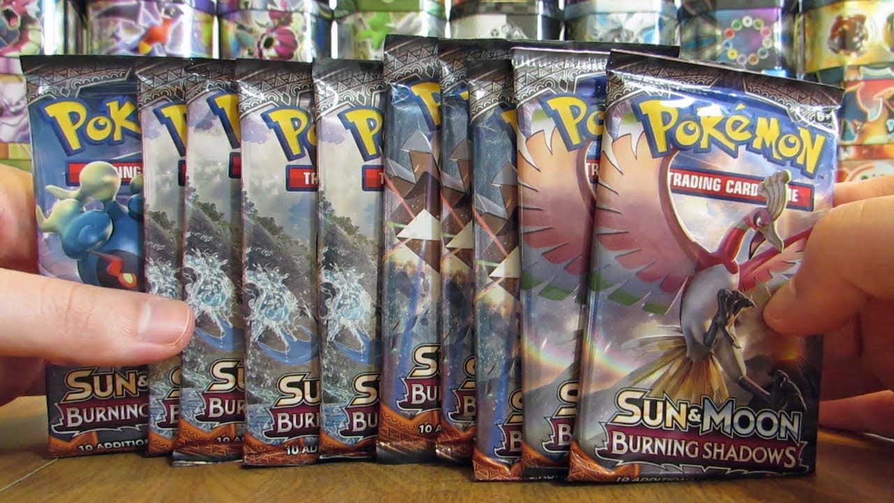 10 Pokemon Burning Shadows Booster Pack Opening
