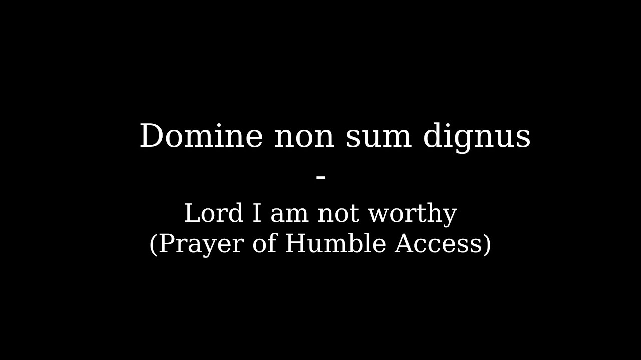 Domine non sum dignus | Lord I am not worthy | Ecclesiastical Latin