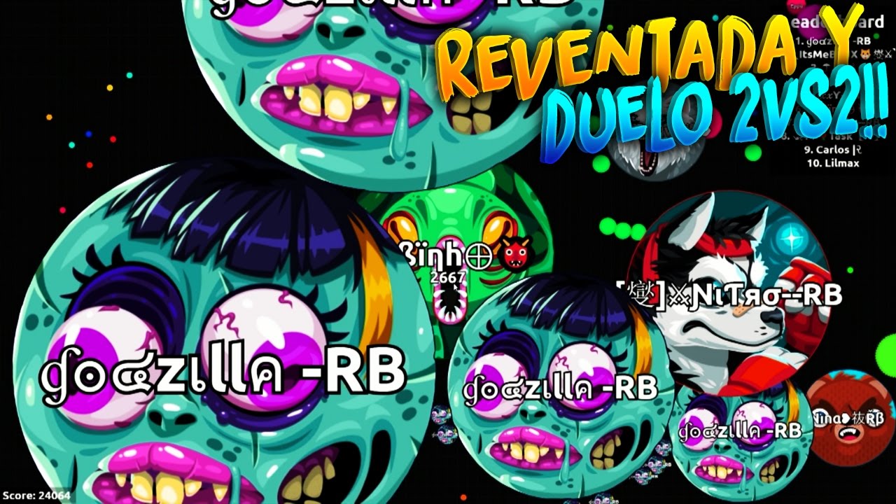 REVENTADA & DUELO 2vs2!! | Agar.io | Rubinho vlc