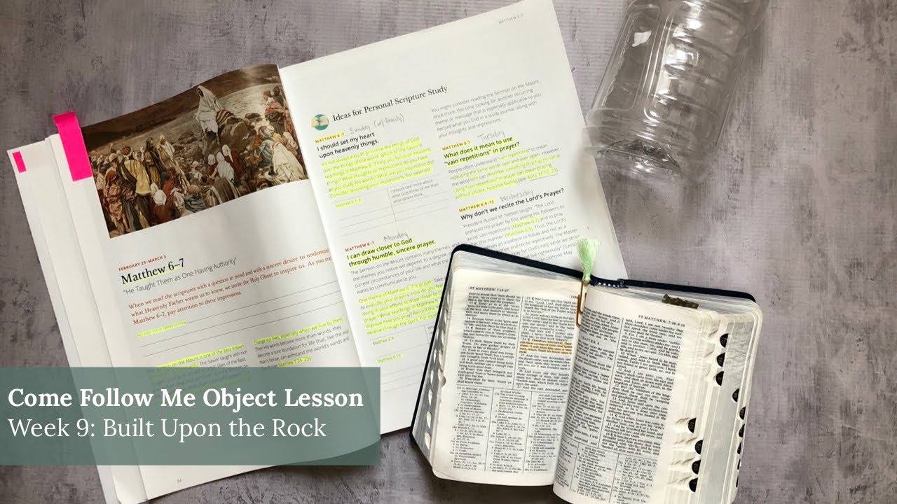Come Follow Me Object Lesson Week 9: Built Upon the Rock