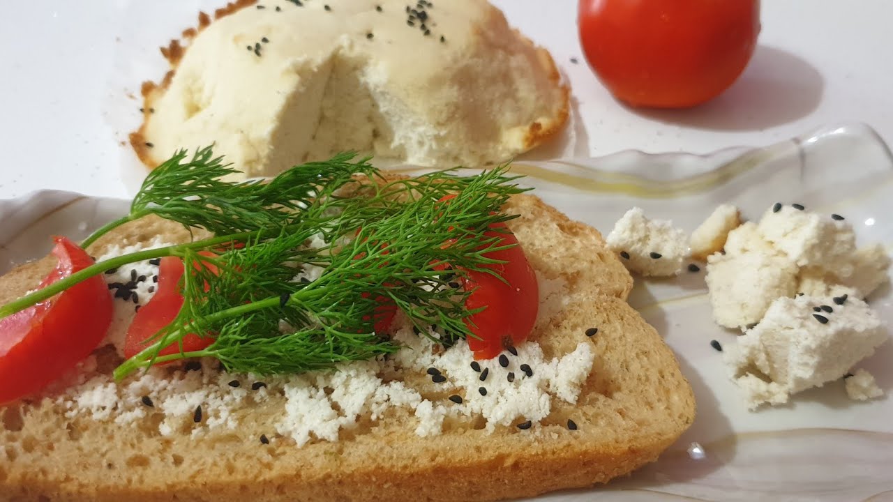 Badem S&uuml;t&uuml; Peyniri Tarifi / S&uuml;ts&uuml;z Vegan Peynir