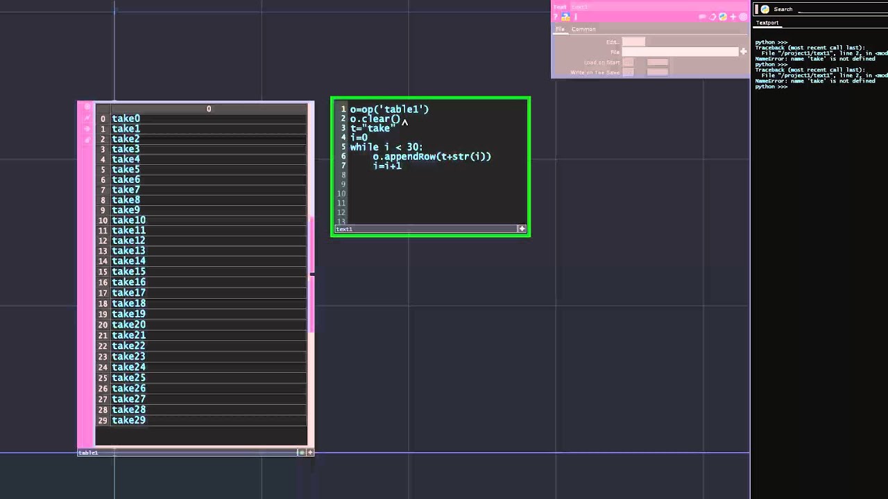 Populating Table DATs via a Script