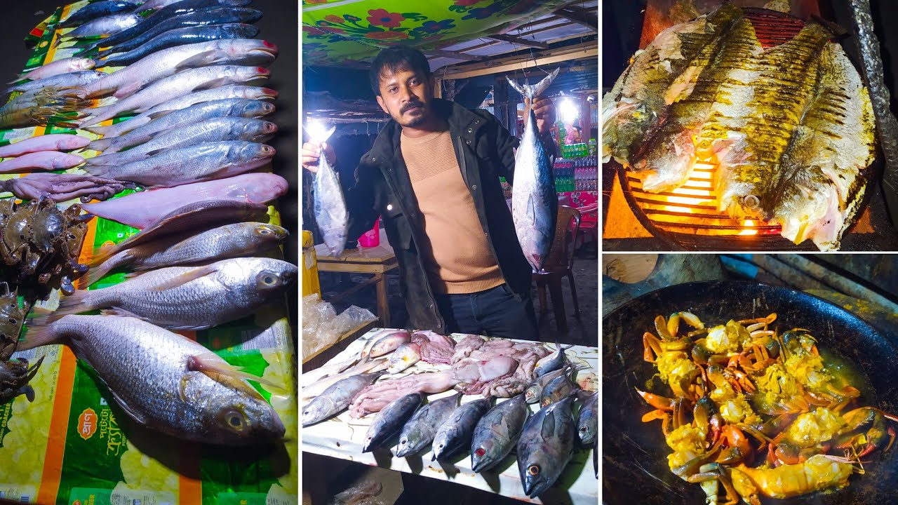 কুয়াকাটায় কম দামে অস্থির seafood | কাকড়া ফ্রাই | Kuakata Sea Beach | Kuakata sea food Tour |Fish Fry