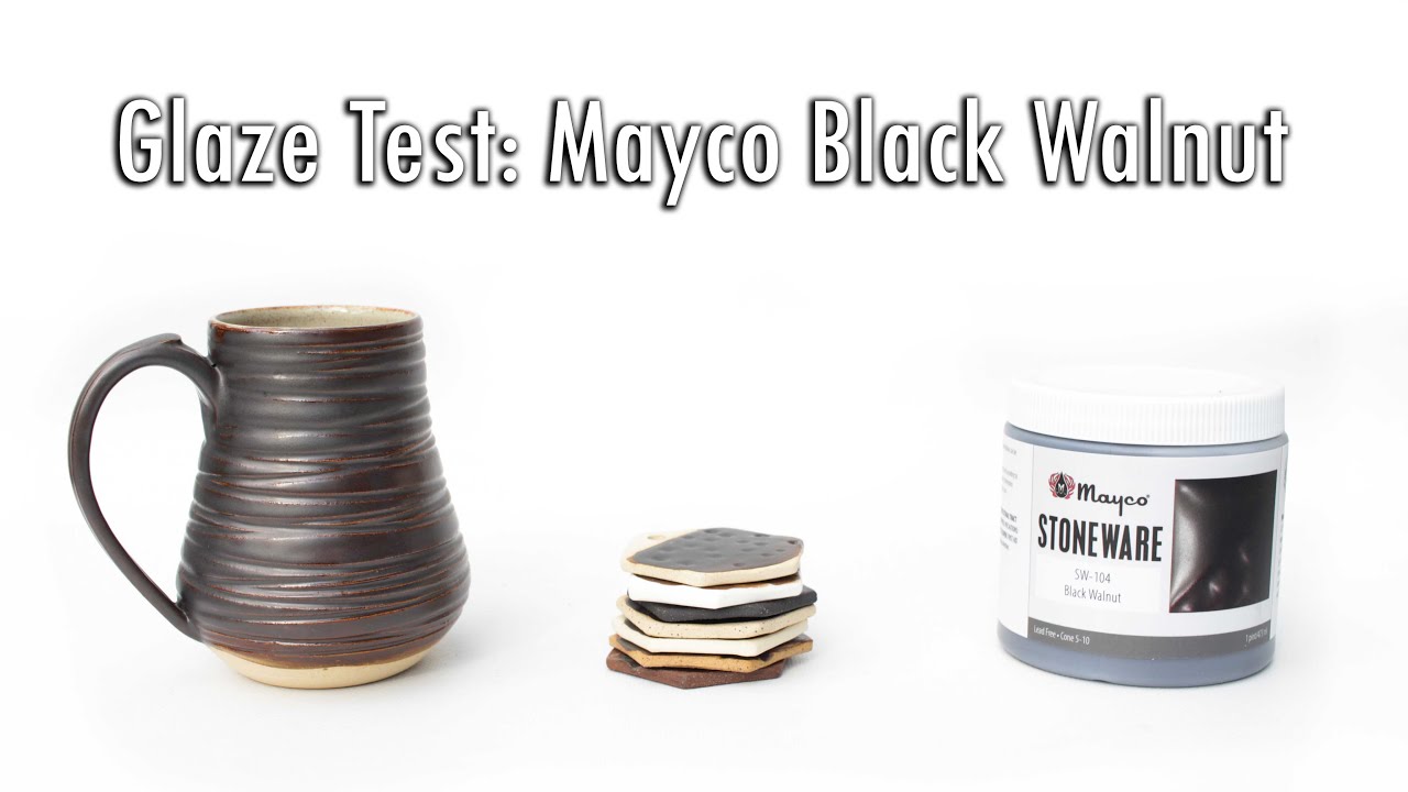 Glaze Review: Mayco Black Walnut | 7 Clays Tested | Cone 6 | Ceramic Arts and Pottery Vlog