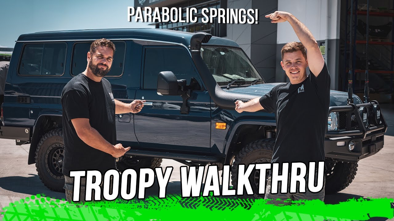 Parabolic Spring 2 INCH  Lift | 2023 LandCruiser Troopy Troopcarrier 78 Series Midnight Blue