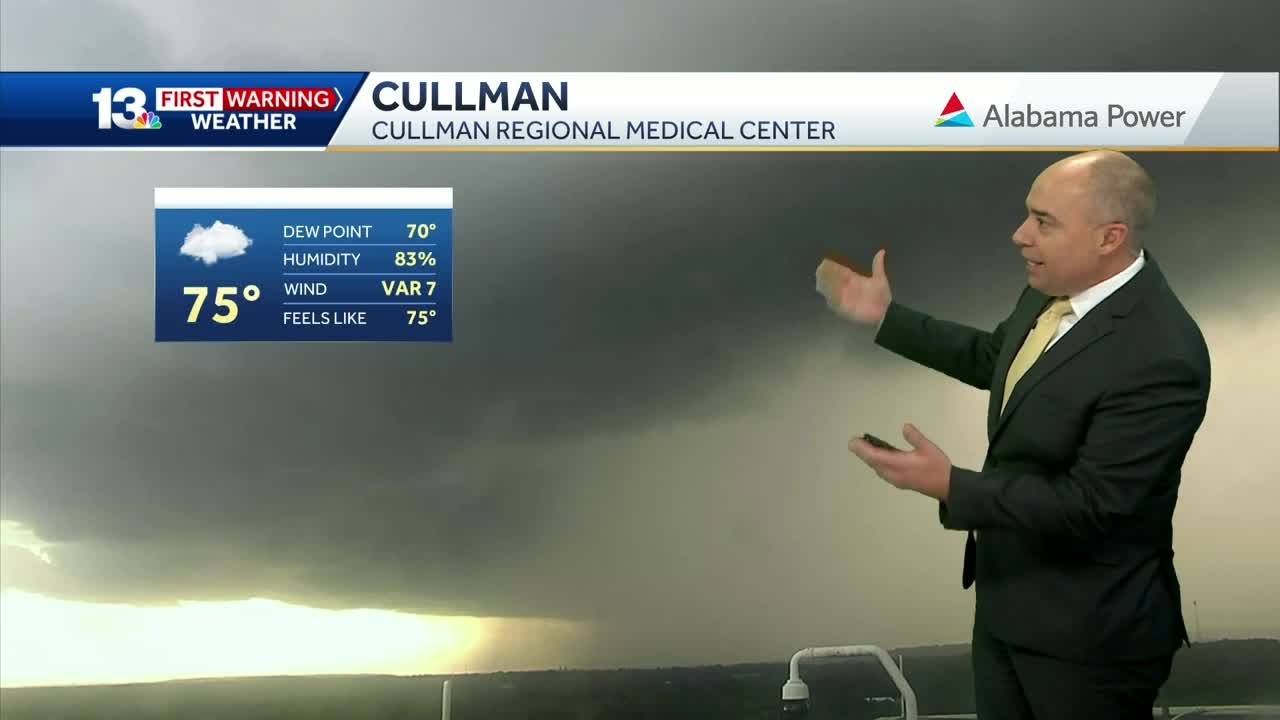 Tracking storms in Alabama ahead of a front, The weather forecast turns colder through the weekend