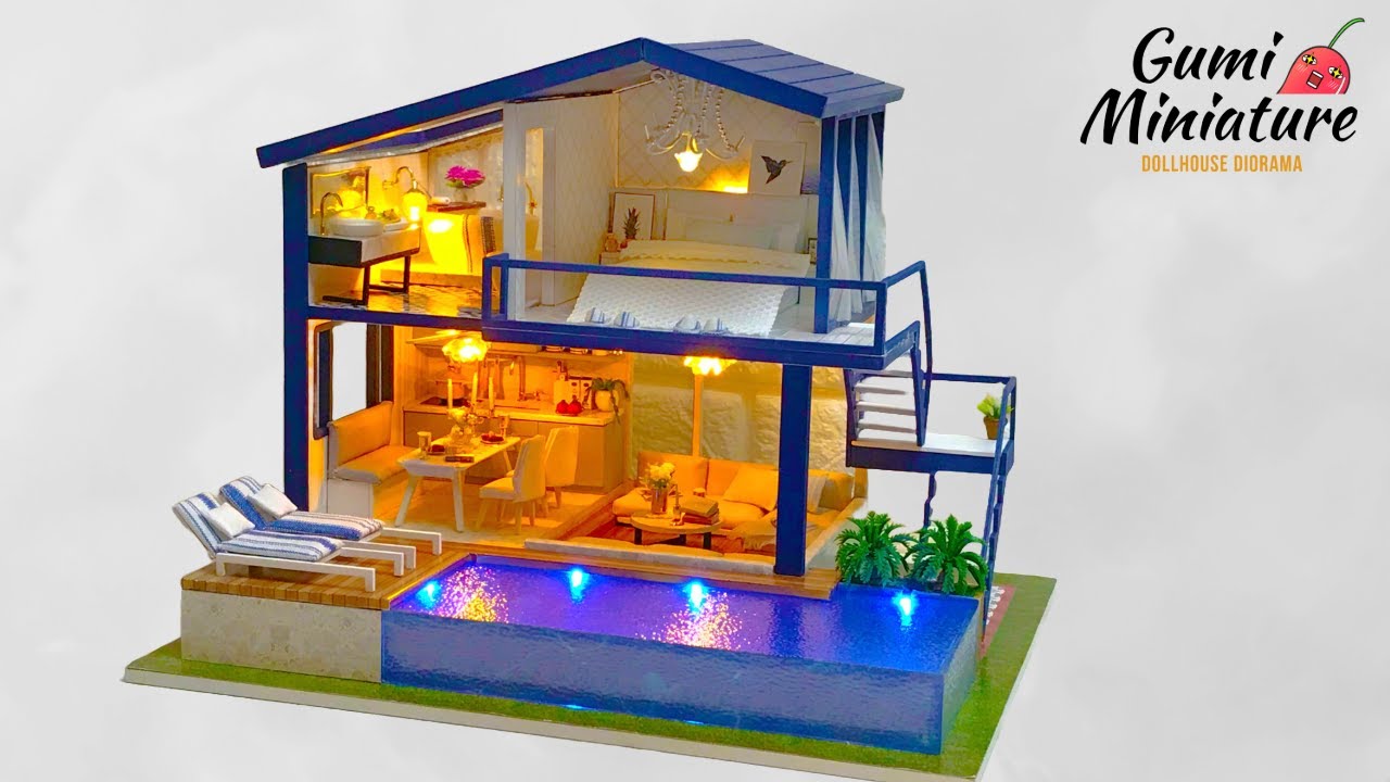 ミニチュアドールハウスキットタイムアパートメント【DIY Miniature Dollhouse Kit Time Apartment】