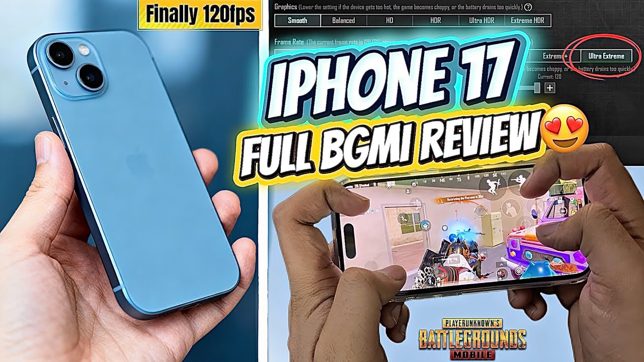 iPhone 17 full bgmi review by conqueror player!