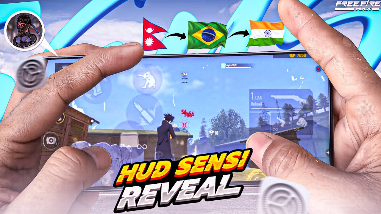This Custom HUD And Sensi Will Make Your Game Play Noob Level To Hacker Level❓ 1V4 With Handcam📲